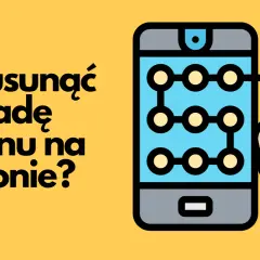 Jak usunąć blokadę ekranu na telefonie? Ilustracja pokazuje schemat odblokowywania wzorem na ekranie smartfona.