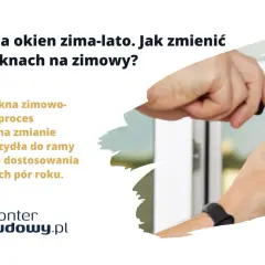 Dłoń reguluje okno śrubokrętem, zmieniając docisk skrzydła.