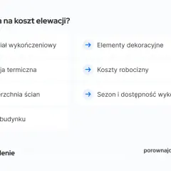 Czynniki wpływające na elewacja cena za m2 robocizna: materiał, izolacja, powierzchnia, bryła, dekoracje, sezon i dostępność wykonawców.