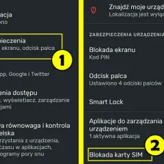 Ekran telefonu pokazuje ustawienia zabezpieczeń. Aby dowiedzieć się, jak usunąć PIN z karty SIM, wybierz "Blokada karty SIM".