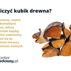 Stos drewna, czyli kubik drewna, gotowy do opalania.