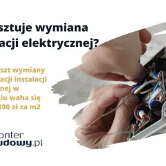 Ręce majsterkowicza pracują przy instalacji elektrycznej. Dowiedz się, ile kosztuje wymiana instalacji elektrycznej w mieszkaniu.