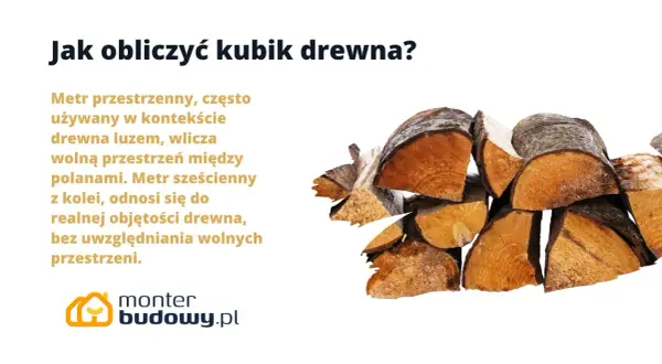Stos drewna, czyli kubik drewna, gotowy do opalania.