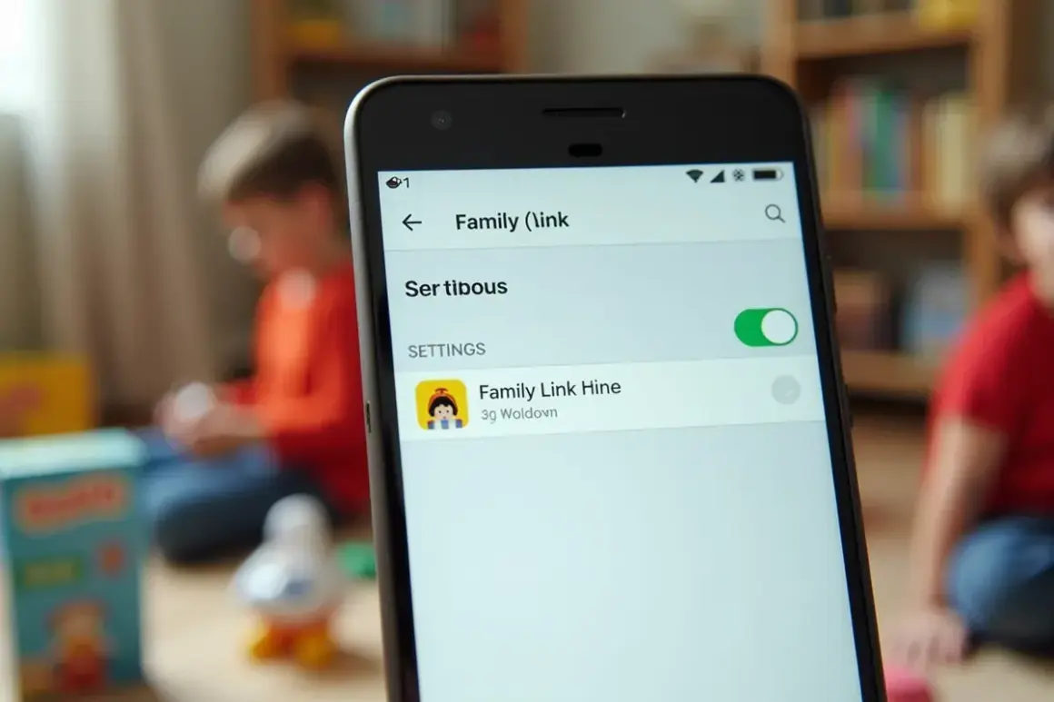 Ekran telefonu z aplikacją Family Link. Widoczna opcja "Jak usunąć Family Link" i ustawienia.