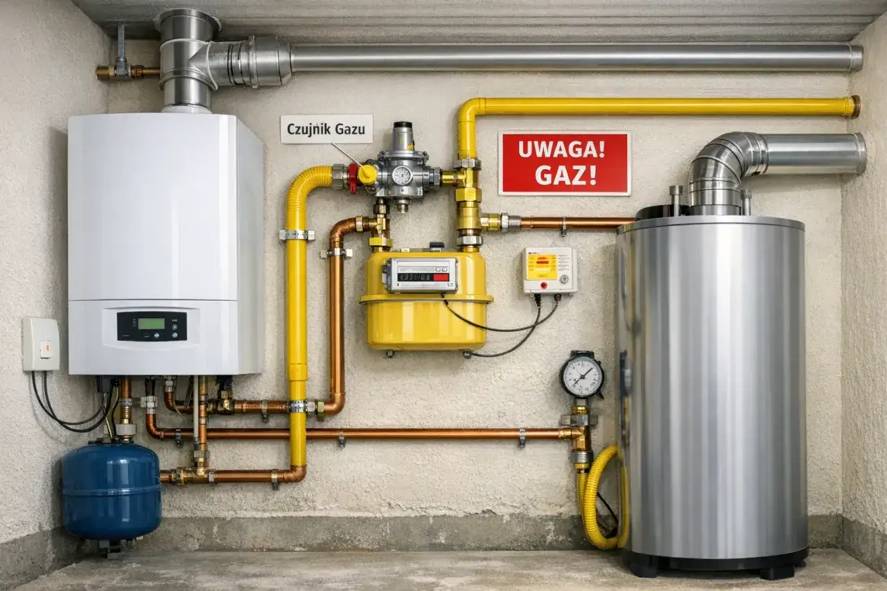 Instalacja gazowa w domu: kocioł, licznik, czujnik gazu i bojler. Koszt instalacji gazowej w domu zależy od wielu czynników.