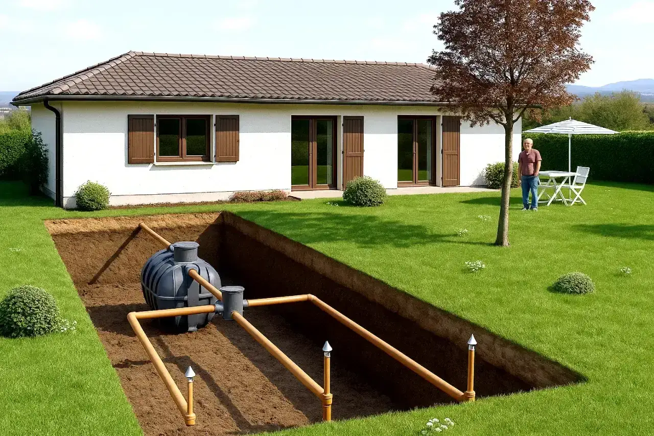 Instalacja przydomowej oczyszczalni ścieków. Zastanawiasz się, ile kosztuje przydomowa oczyszczalnia ścieków? Oto przykład systemu w trakcie montażu.